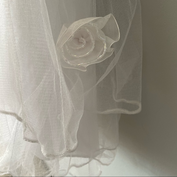 Ailis Designer One Shoulder Occasion White Rose Ruffle Party Dress Size S - Picture 12 of 13